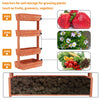 Large Wooden Raised Bed Vegetable Flower Garden Planter Box with Drainage System