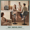 Bar Stools Set of 2, Modern Swivel Barstools for Dining Room, Green