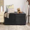 400 Litre PE Wicker Shed Waterproof Outdoor Garden Storage Box Furniture Utility