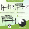 Patio Bench 127CM Outdoor Garden Bench with Armrests Black