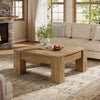 Square Coffee Table, 39-Inch Farmhouse Wooden Center Tea Table for Living Room