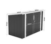 Garden Large Metal Pent Roof Storage Shed Lockable Outdoor Tool Bike Wheelie Bin