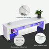 TV Stand Modern High Gloss Doors Entertainment Unit Cabinet With RGB LED Li