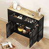 Sideboard, Storage Cabinet with 2 Doors and Adjustable Shelf, Black