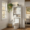 Over Toilet Bathroom Storage Cabinet 170cm Freestanding Sliding Door Adjustable