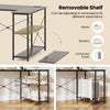 Home Office Computer Desk with Reversible Adjustable Storage Shelves