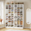 Tribesigns 30-Pair Shoe Cabinet for Entryway Wood Shoe Storage Organizer 10-Tier