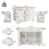 Kitchen Island on Wheels, Rolling Kitchen Storage Trolley with Worktop & Drawers
