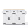 Kitchen Island on Wheels, Rolling Kitchen Storage Trolley with Foldable Tabletop