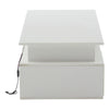 High Gloss Coffee Table with LED Lights 2Darwers Light Up Space-saving End Table