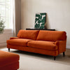 Dusk Hampshire Bright Orange Velvet 3 Seater Sofa RRP £999