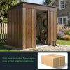 4 x 8FT Garden Shed Metal Steel Pent Roof Outdoor Storage Shed Free Foundation