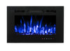 2026 TRUFLAME™ 26 INCH WIDE LED FLAMES BLACK GLASS WALL MOUNTED ELECTRIC FIRE