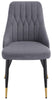 8 Grey Velvet Dining Chairs set Gold Tip Legs velvet luxury dining chairs x 8