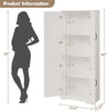 🔥Freestanding Storage Cabinet Kitchen Tall Storage Cupboard with Shelves 4 Tier