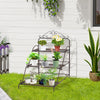 3 Tier Metal Plant Stand Ladder Flower Pot Display Rack Shelf Indoor & Outdoor