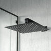 Concealed Thermostatic Shower Mixer Square Chrome Bathroom Twin Head Valve Set