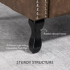 Chesterfield-style Wing Back Armchair Tufted Accent Chair Brown