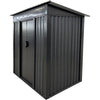 Garden Metal Shed 6x4ft Outdoor Storage Bin Storage Tools Pent Roof Slide Door