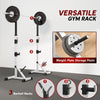 Adjust Pair of Barbell Squat Racks Stand Weight Lifting Bench Press Gym