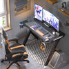 120cm Large Adjustable RGB Gaming Desk Computer Table with LED Lights Cup Holder