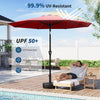 2.7M Garden Parasol Sun Shade Canopy Patio Outdoor Umbrella Crank Tilt UPF 50+