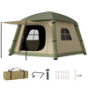 Inflatable Camping Tent, Easy Setup 2 Man Tent, Brown