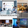 WASJOYE 100"Motorized Projector Screen Electric Diagonal Automatic Projection 16