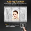 Bathroom LED Mirror Cabinet with Demister Shaver Socket Storage 3 Colour Lights