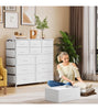Modern Fabric Chest of Drawers Dresser Storage with Side Pockets & Hooks Bedroom