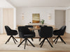 Dining Chairs Set of 2/4/6 Upholstered Swivel Dining Chair Velvet Black