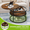 Round Lift Top Coffee Table with Hidden Storage, Modern Center Table for Home &