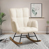 Rocking Chair Armchair Nursing Seat with High Backrest Lounge Chair for Bedroom