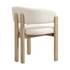Dining Chairs Set of 4 w/ Boucle Fabric & Sturdy Wooden Frame for Dining, Living