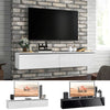 Floating TV Unit Stand Wall Mount Media Console w/ Storage Cupboards Refurbished