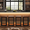 Bar Stools Set of 4 Counter Height Backless Barstool Upholstered PU Leather Seat