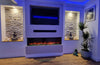 NEW 2025 3D 3 Sided No Border Glass UHD Media Wall Electric Fire 50 60 71 80 "