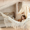 Boho Camping Hammock Outdoor Travel Double Person Hanging Hammock Rocking Bed UK