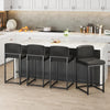 Modern Bar Stools Set of 2, Upholstered Counter Height 24.8" Bar Stools
