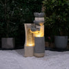 Garden LED Cascading 4 Bowl Water Feature Outdoor Freestanding 75cm