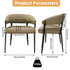 Set of 2 Leather Dining Chairs Modern Kitchen Dressing Room Bedroom Padded Seat