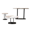 Coffee Table Ceramic Glass Marble Effect Black Metal Frame Top Living Room Home