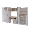 Macius Kids Bedroom Set – Wardrobe, Desk, Bookcase & Storage Shelf White