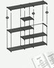Industrial Open Wardrobe Clothes Rail Rack Bedroom Storage Metal Unit Shelves
