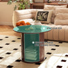 40CM/60CM Coffee Table Round Wood Side Table Sets With Hidden Storage Walnut