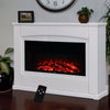 1.8KW Electric Fireplace LED Flames Log Burner Mantel Heater With Remote Control