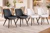 Velvet Dining Chairs Padded Set of 1/2 Metal Legs Kitchen Home Office Multicolor
