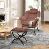 Comfy Armchair with Footstool, Lazy Chair with Footstool Accent Sofa Chair