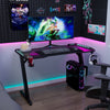 Gaming Desk witn LED RGB Computer Table with Cup Holder & Headphone Hook Black