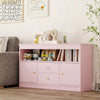 Wooden Children Bookshelf Storage Chest w/ Open Shelf